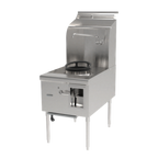 Thumbnail image #1 for GSW USA CWR-1-13 Gas Chinese Wok Range, 1 x 13" Burner, Stainless Steel, Knee Lever Controls, 24"W x 42"D