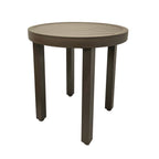 Thumbnail image #1 for Grosfillex Sunset UT840599 Outdoor Low Table, 20" Round, Aluminum Top and Base, 21"H