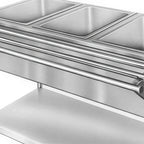 Thumbnail image #1 for Eagle Group TSL-HT4 Tubular Tray Slide, 3-Rail, Stainless Steel, Stationary Brackets, 63-1/2"W x 10-1/2"D