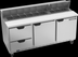 Thumbnail image #6 for Beverage-Air 72-Inch Three-Section Sandwich Top Refrigerated Prep Table with 18-Pan Opening, 2 Drawers, 2 Doors and Cutting Board