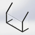 Thumbnail image #1 for TableCraft Products CWACT1FSHIELD Freestanding Acrylic Sneeze Guard with Metal Frame and Integrated Vents, 35-1/2 x 31-9/10 x 13-1/4 in