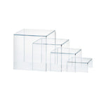Thumbnail image #2 for Cal-Mil Classic 238 Clear Acrylic Stair-Step Display Riser Set, Nestable, 4-Piece