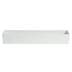 Thumbnail image #1 for G.E.T. Bugambilia COMP02WW Rectangular Salad Bar Bowl, 2.4 qt, 10"L x 7"W x 3"H, Cast Aluminum with Resin Coating, White