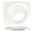 Thumbnail image #1 for International Tableware Vale VL-77 Porcelain Organic Square Plate/Saucer, 7-1/2-Inch, White 1 Dozen