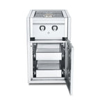 Thumbnail image #1 for Crown Verity Built-in IBISC-SB-2D Small Cabinet Charbroiler with Dual Side Burner and 2 Drawers
