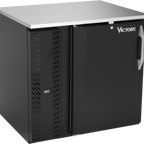 Thumbnail image #1 for Victory Refrigeration VBB36HC-B One-Section Back Bar Refrigerator, 36"W, Solid Self-Closing Door, Black, Stainless Steel Top