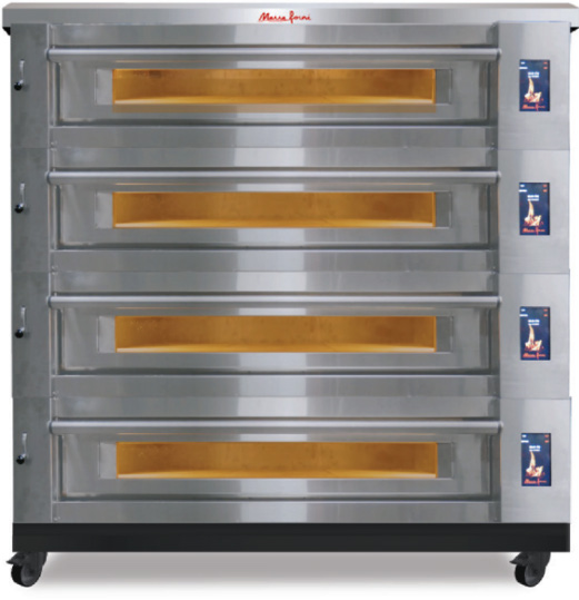 Product image #6 for Marra Forni ELST55-36/4 Four-Deck Electric Stackable Deck Oven with 55 x 36-Inch MarraStone Cooking Surface