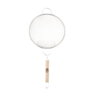 Thumbnail image #1 for TableCraft Products 89 Strainer, 10-1/4" Diameter, Single Medium Mesh, Tinned, Wooden Handle Case of 12