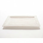 Thumbnail image #2 for G.E.T. Sustain 15003074028 Rectangular Melamine Serving Tray, White, 15"L x 11-3/4"W x 3/4"H Case of 4