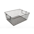 Thumbnail image #1 for G.E.T. Urban Renewal WB-314-MG Rectangular Powder-Coated Iron Serving Basket, Metal Gray, 10 x 5-1/2 x 6-3/4 in, 2 Swinging Handles Case of 12