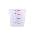 Thumbnail image #1 for CAC China FS2P-SQ8T Square Polypropylene Food Storage Container, 8 qt., Translucent, Stackable Case of 24