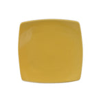 Thumbnail image #1 for CAC China Clinton R-FS16-Y Ceramic Plate, 10-1/2 Inch Square, Flat Edge, Yellow 1 Dozen