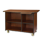 Thumbnail image #1 for Lakeside Manufacturing 68112 Enclosed Serving Cart with 2 Compartments, Adjustable Shelves, Pull-Out Shelf, 25-1/2"D x 57-1/2"W x 36-3/4"H