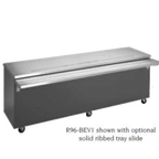 Thumbnail image #1 for Piper Products/Servolift Eastern Reflections R6-BEV2 96" Mobile Beverage Counter with Enclosed Base, Stainless Steel Top and Dual Urn Trough