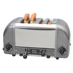 Thumbnail image #1 for Cadco CBF-4M Commercial Pop-Up Toaster, 4-Slot, 1-Inch Slots, Stainless Steel, Manual Controls