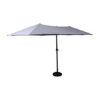 Thumbnail image #1 for Flash Furniture GM-WL-UU021-GRY-GG Commercial Triple-Head Patio Umbrella, 15 ft., Gray, 2 in. Steel Pole