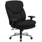 Thumbnail image #1 for Flash Furniture GO-2085-GG Big & Tall Executive Swivel Office Chair, High-Back Fabric Upholstery, Adjustable Padded Arms, Casters
