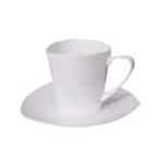 Thumbnail image #1 for Tableware Solutions USA William Fine Bone JX11-C003-03 White Triangular China Cup/Mug, 7-1/2 oz Case of 72