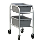 Thumbnail image #1 for New Age 6266 Open-Frame Aluminum Lug Dolly, 2-Lug Capacity, 16-3/4"W x 33"D x 29-1/4"H