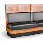 Thumbnail image #1 for JustChair Manufacturing JBSB-WSS-54-GR3 54"H Wood-Frame Upholstered Booth Banquette, Plain Back, Grade 3 Upholstery