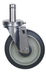 Thumbnail image #5 for Quantum 4-Pack 5-Inch Swivel Stem Caster Kit for Wire Shelving, Polyurethane/Stainless Steel, 2 Brakes