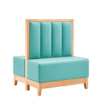 Thumbnail image #1 for ATSMFG ATS AT&S-ADD-J42-6CH GR8 John Deuce Booth, single, 30" long x 42" high, 6-channel back, channel deep seat with wood bottom frame and legs
