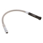 Thumbnail image #1 for AllPoints Foodservice Parts & Supplies 19914 Pre-Rinse Faucet Hose, 26 in, Stainless Steel, Black Handle, Stress-Reducing Spring