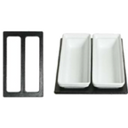 Thumbnail image #1 for G.E.T. Bugambilia T0A25BB Single Tile, 20-13/16"L x 12-3/4"W, Cast Aluminum with Resin Coating, Black, 2 Rectangular Openings