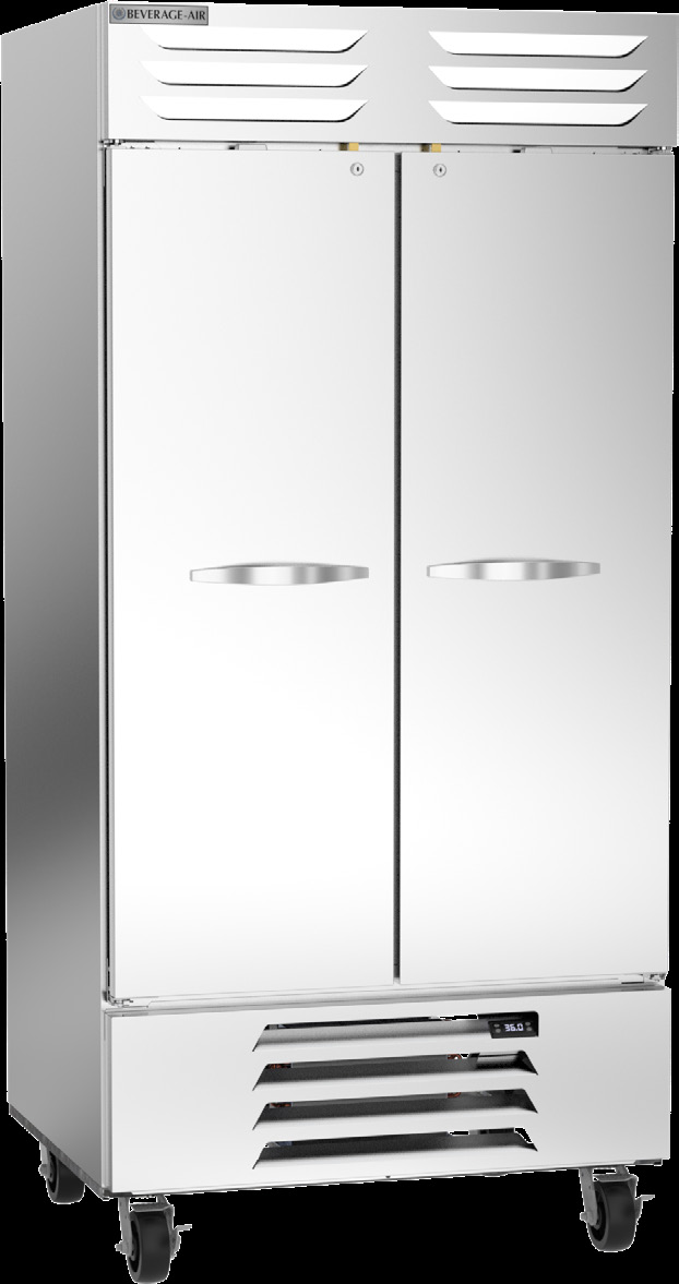 Product image #6 for Beverage-Air Vista® Series Two-Section Bottom-Mount Reach-In Refrigerator with Solid Hinged Doors, 35.08 Cu. Ft.