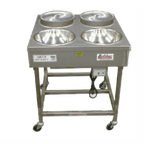 Thumbnail image #1 for Belshaw Icing & Glazing 84900114 Electric Icing Table, 4 Stainless Steel 13-Inch Bowls with Lids, 7 lb Each, Heated Water Tank