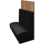 Thumbnail image #1 for Oak Street Loras LS-4842-SGL Single Restaurant Booth, 48"L x 42"H, Upholstered Pillow Back, Laminate Privacy Panel