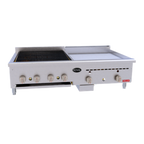 Thumbnail image #1 for Royal Range of California Delux Series BG-3612 48" Countertop Gas Charbroiler/Griddle with Thermostatic Controls, Stainless Steel Front & Sides