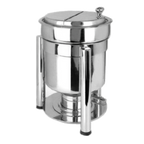 Thumbnail image #1 for Eastern Tabletop 3107PLB 7 qt Stainless Steel Soup Chafer with Hinged Cover