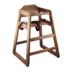 Thumbnail image #1 for Alegacy Foodservice Products 80973A Wood Restaurant High Chair, Natural Finish, Stain-Resistant, Assembled Case of 2