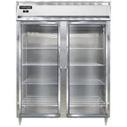Thumbnail image #1 for Continental Refrigerator Designer Line D2RENSSGD Two-Section Wide Glass-Door Reach-In Refrigerator, 57" Wide, Stainless Steel