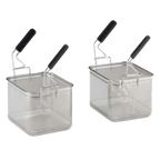 Thumbnail image #1 for Electrolux Professional 927211 Rectangular Pasta Cooker Baskets, 2-Piece, 11 x 9 in, for 10.5-Gallon Pasta Cooker