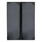 Thumbnail image #2 for Risch Metro METRO-2V 4.25X14 Black Hardback Metallic Double-Fold 2-View Menu Cover, 4-1/4" x 14" Case of 25