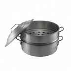Thumbnail image #1 for Libertyware STMC6516 16-Inch Aluminum Chinese Steamer Set with Pot, Perforated Steamer and Cover