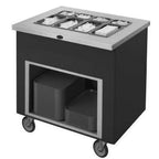 Thumbnail image #1 for Randell Custom & Serving RANFG SW-8PS Mobile Tray & Silverware Dispenser, Open Fiberglass Cabinet, Stainless Steel Top, 36"W x 30"D x 35.5"H