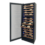 Thumbnail image #2 for Beverage Factory Allavino VSW6771D-2BL-WD Commercial Wine Refrigerator, 67-Bottle, Dual Temperature Zones, Hinged Glass Door, Black