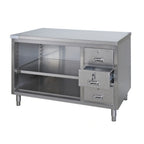 Thumbnail image #1 for Tarrison Products Ltd. Servery TC-CO3096D-KIT Stainless Steel Work Table, Open Cabinet, 3 Locking Drawers, Flat Top, 96"W x 30"D