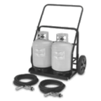 Thumbnail image #1 for Crown Verity Accessories CV-RPS-486072 Remote Propane Tank Cart with Chains, Two 25-ft Hoses & Regulators