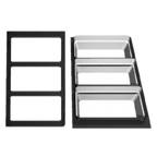 Thumbnail image #1 for G.E.T. Bugambilia T0B22MC . . Single Tile with Three Rectangular Openings, 21-11/16" x 13-1/4", Cast Aluminum with Resin Coating, Mocha