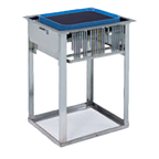 Thumbnail image #1 for Eagle Group 382444 Drop-In Self-Leveling Stainless Steel Glass Rack Dispenser, Accommodates 14 10" x 20" or 6 20" x 20" Racks