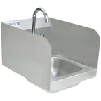 Thumbnail image #1 for Empura Stainless EHS12SP Wall-Mounted 304 Stainless Steel Hand Sink, 12"W x 16"D, Single Bowl, Gooseneck Faucet