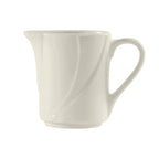 Thumbnail image #1 for Tuxton China San Marino ASU-100 5 oz Ceramic Creamer with Handle, Pearl White 1 Dozen