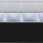 Thumbnail image #2 for Spill-Stop 155-00 Plastic Black Condiment Caddy, 6 Compartments, Ice Compartment, 19-1/2"L x 6-1/4"W x 4-1/2"H