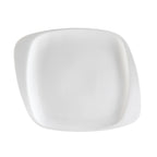 Thumbnail image #1 for CAC China White Pearl WH-20 Porcelain Square Plate, 11-1/2" x 10", Bone White 1 Dozen