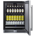 Thumbnail image #1 for Summit Commercial Summit Appliance SDHR2444 Undercounter All-Refrigerator, 24"W, 3.3 cu. ft., 18" Shallow Depth, Stainless Steel Door