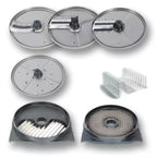 Thumbnail image #2 for Sammic 1010482 Vegetable Processor 6-Disc Cutting Set with 4mm/10mm Slicing, 4mm Shredding, Julienne, Dicing and Storage Holder